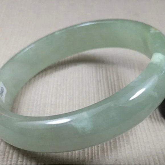 61.5MM Natural Ice Green Jadeite Jade Bracelet Bangle Jadeite Jade Bracelets - Picture 5 of 11